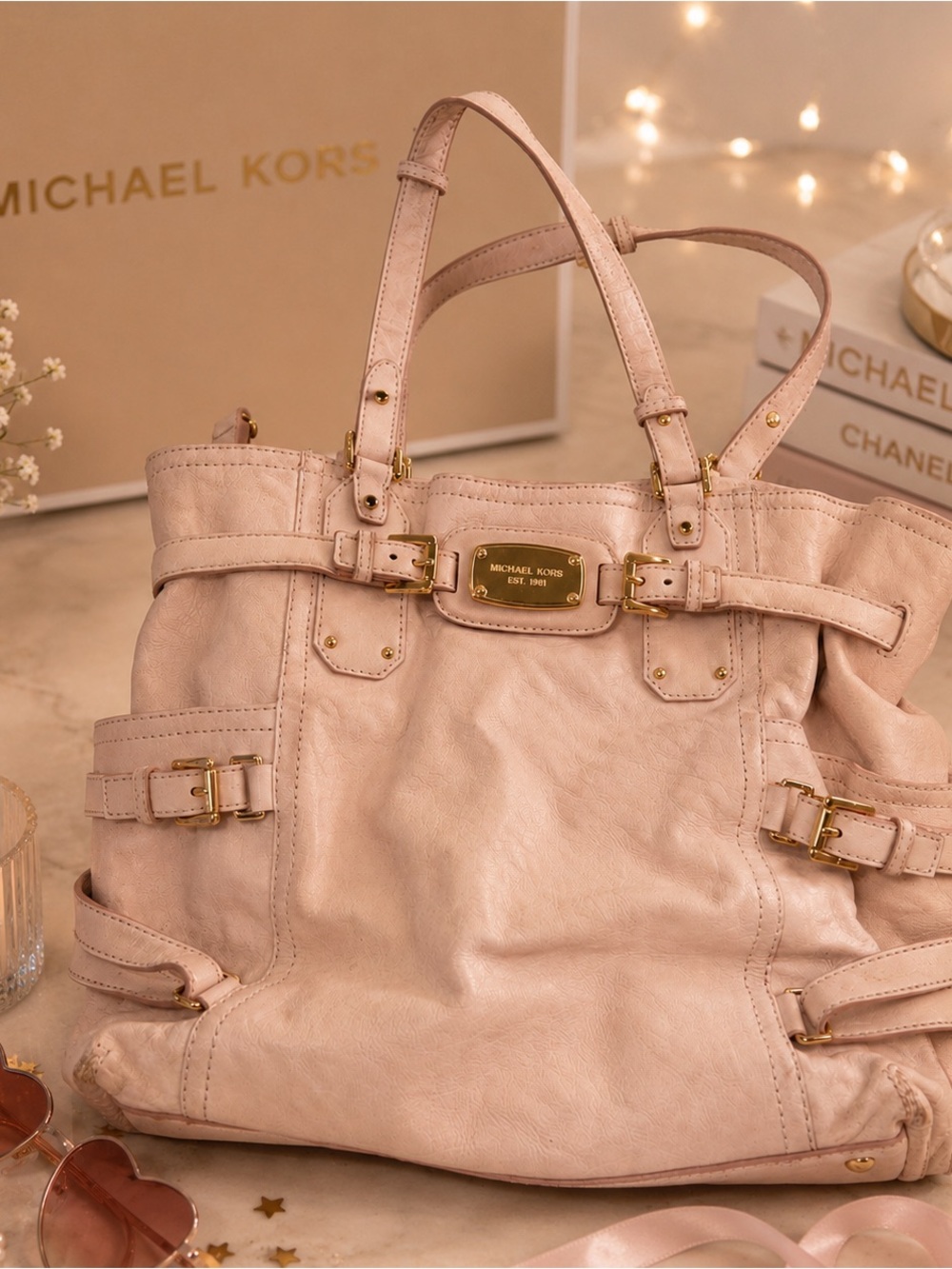 Michael Kors Blush Leather Tote Bag